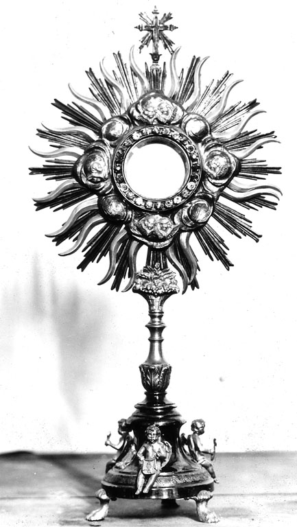 ostensorio - a raggiera - ambito laziale (primo quarto sec. XIX)