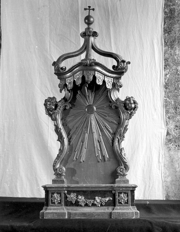 tronetto per esposizione eucaristica - ambito laziale (sec. XVIII)