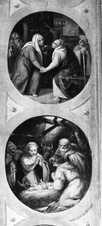 visitazione (dipinto) - ambito laziale (fine/inizio secc. XVI/ XVII)