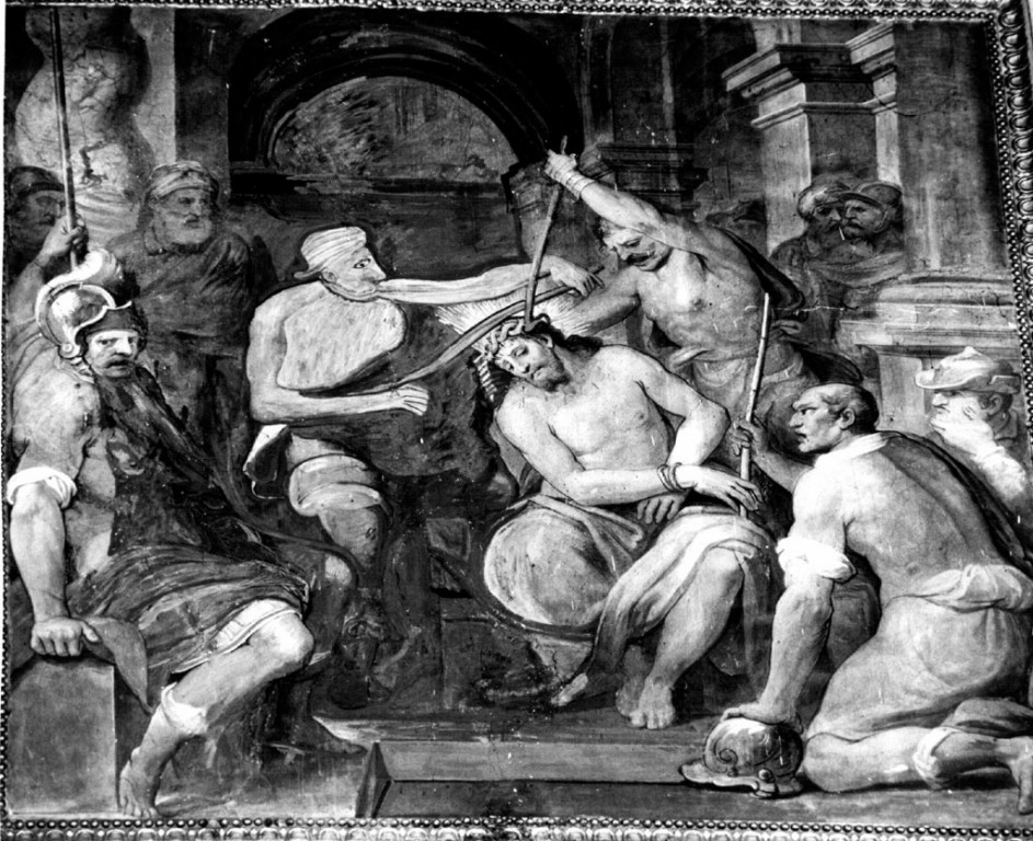 Incoronazione di spine (dipinto) di Ricci Giovanni Battista (sec. XVII)
