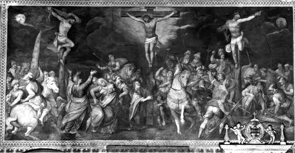 Crocifissione (dipinto) di Ricci Giovanni Battista (sec. XVII)