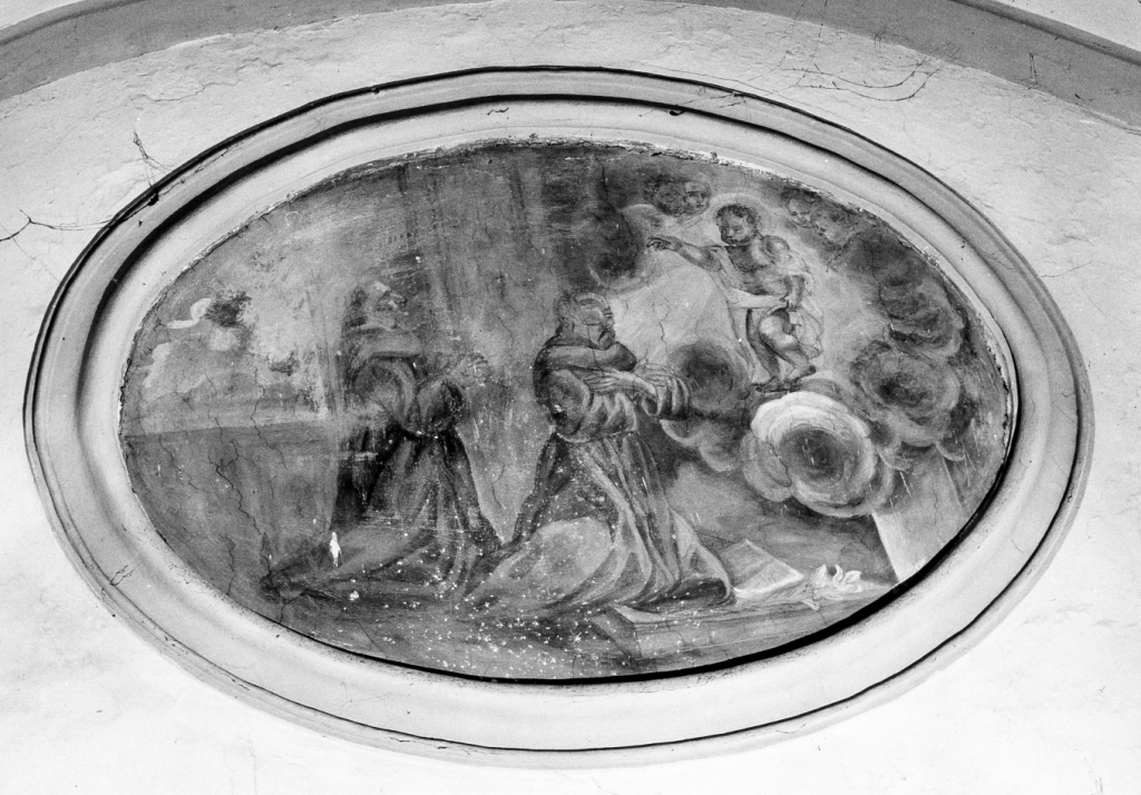 apparizione di Gesù Bambino a Sant'Antonio da Padova (dipinto) - ambito viterbese (sec. XVIII)