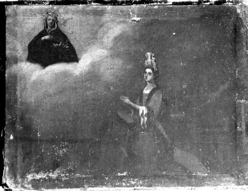 donna che prega Santa Rosa (dipinto) - ambito viterbese (sec. XVIII)