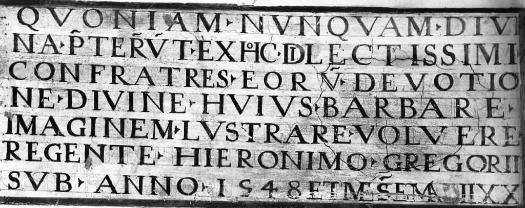 iscrizione (dipinto) - ambito viterbese (sec. XVI)