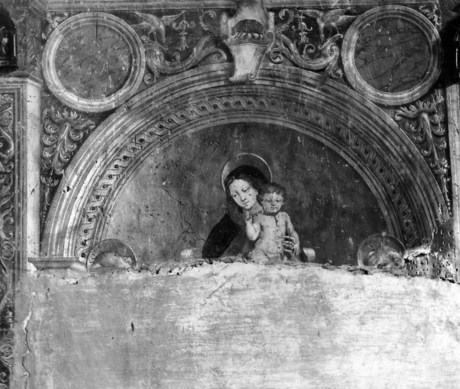 Madonna con Bambino in trono tra santi (dipinto) - ambito viterbese (sec. XVI)