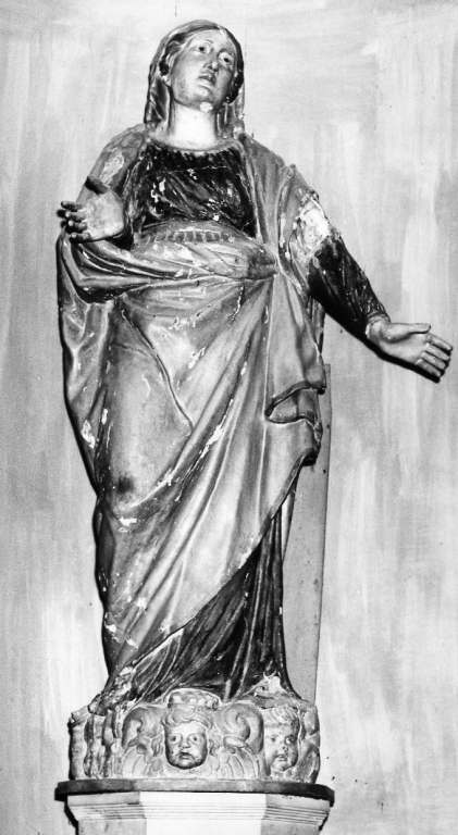 Madonna che intercede per le anime del purgatorio (scultura) - ambito viterbese (sec. XVII)