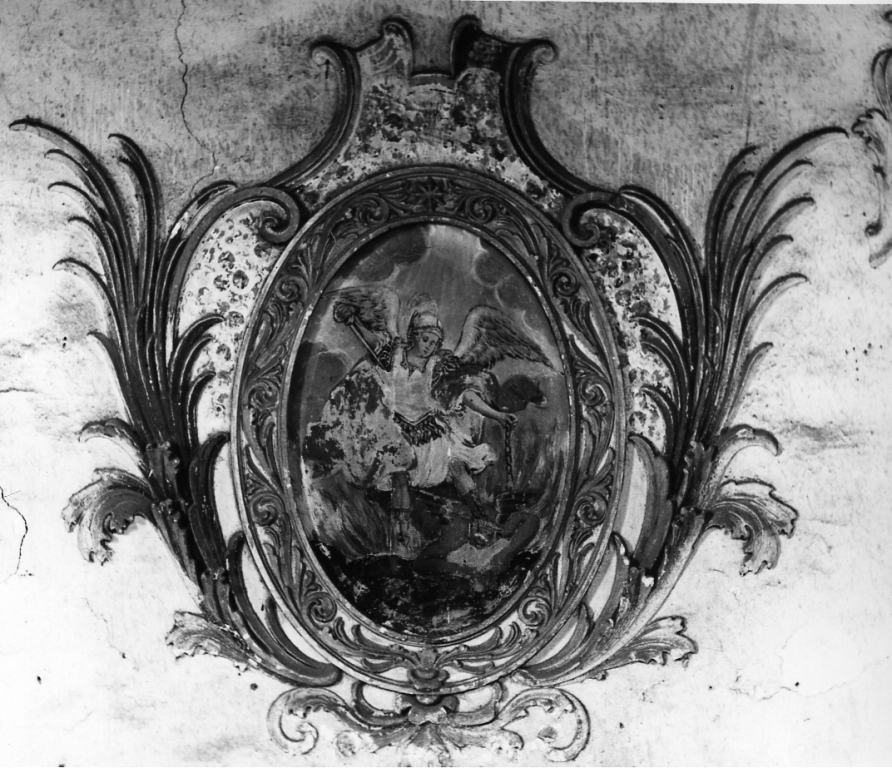 San Michele Arcangelo schiaccia il demonio (dipinto) - ambito viterbese (fine sec. XVII)