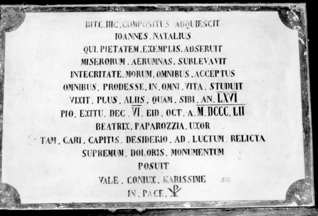 lapide commemorativa - ambito viterbese (sec. XVII)