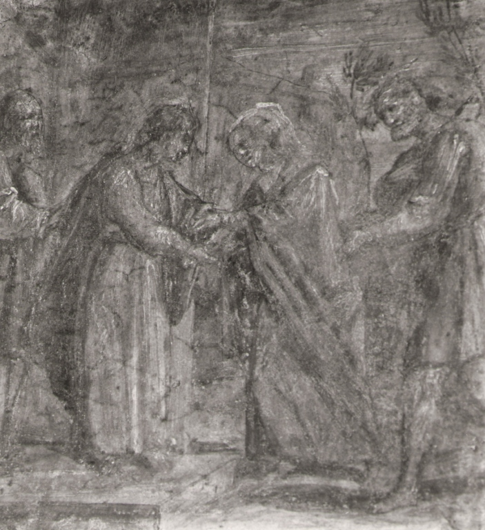 visitazione (dipinto, complesso decorativo) di Polinori Andrea (cerchia) (metà sec. XVII)