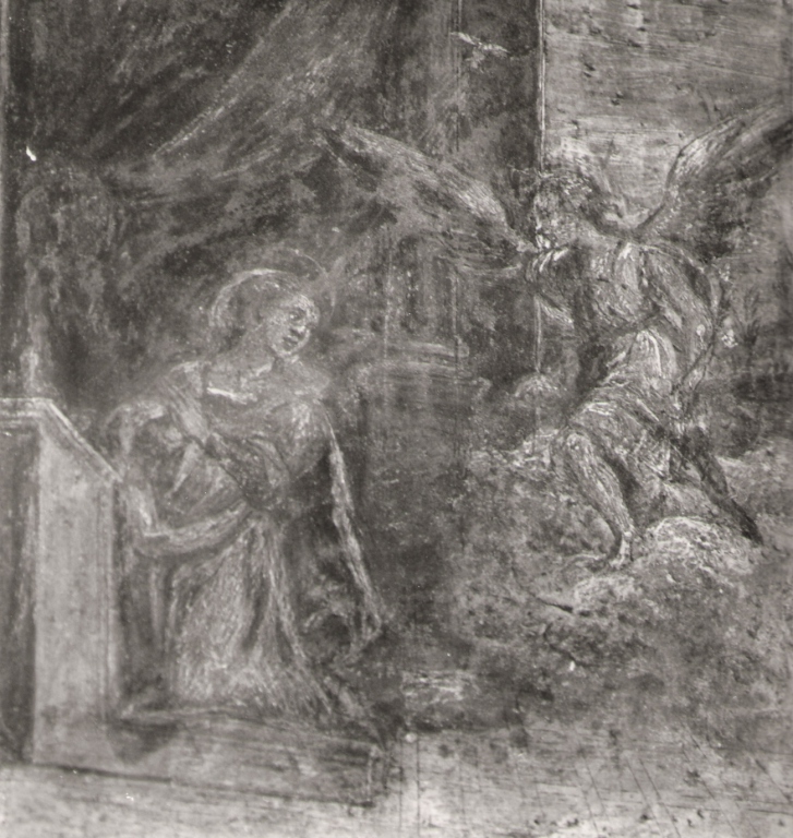 Annunciazione (dipinto) di Polinori Andrea (cerchia) (metà sec. XVII)