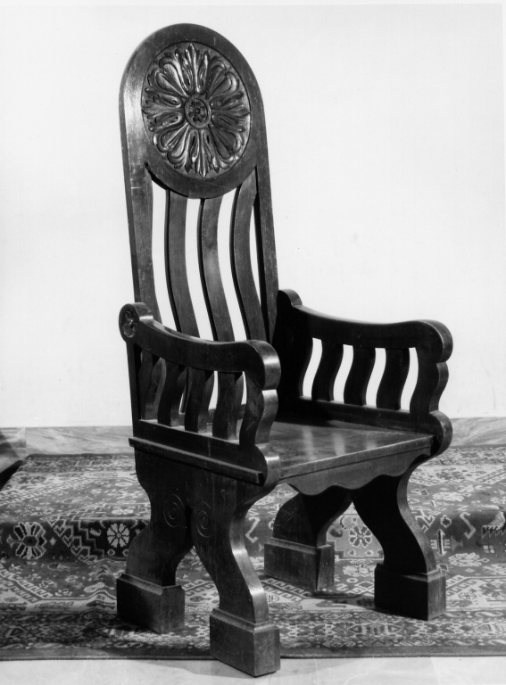 cattedra episcopale - produzione laziale (sec. XIX)