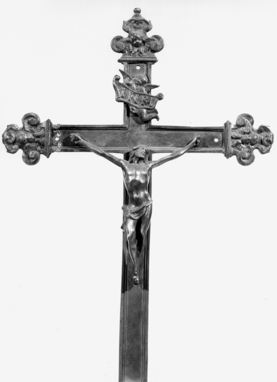 Cristo crocifisso (croce processionale) - ambito laziale (sec. XIX)