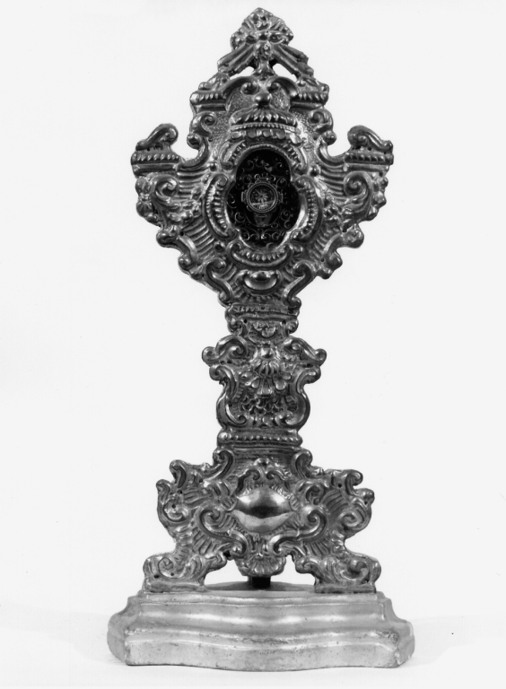 reliquiario - a ostensorio - ambito laziale (sec. XVIII)
