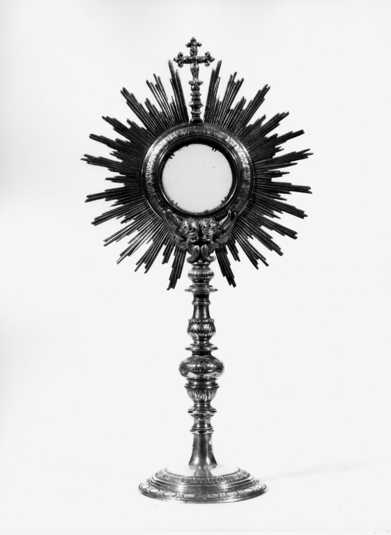 ostensorio - a raggiera - ambito laziale (sec. XVIII)