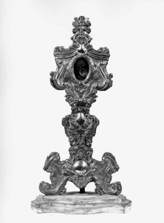 reliquiario - a ostensorio - ambito laziale (sec. XVIII)