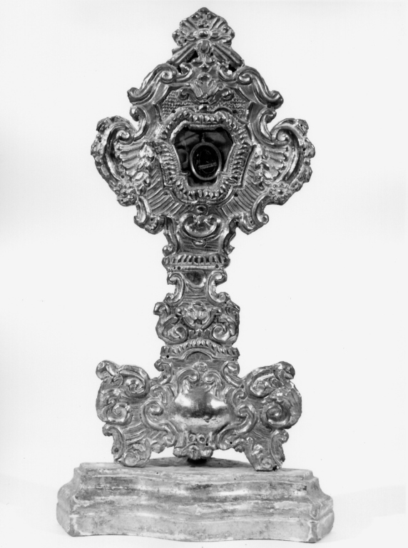 reliquiario - a ostensorio - ambito laziale (sec. XVIII)
