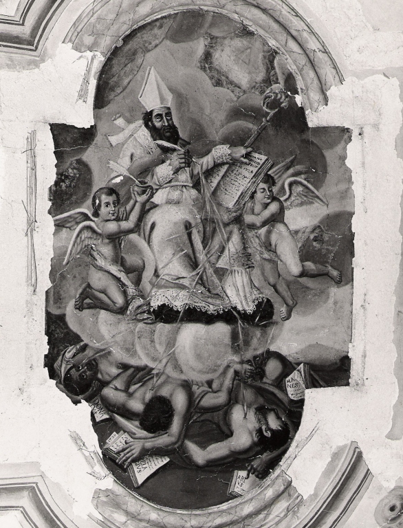 Santo vescovo (dipinto) - ambito viterbese (sec. XVI)