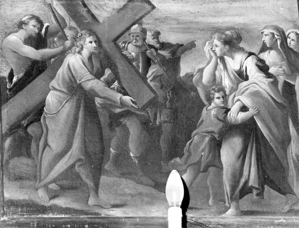stazione VIII: Gesù consola le donne di Gerusalemme (dipinto) - ambito reatino (prima metà sec. XVIII)