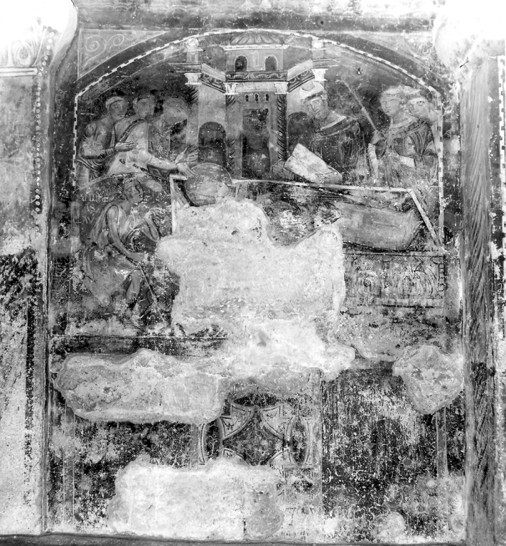 Storie di San Magno: miracolo dello storpio Andreas Claus (dipinto) di Terzo Maestro di Anagni (sec. XIII)