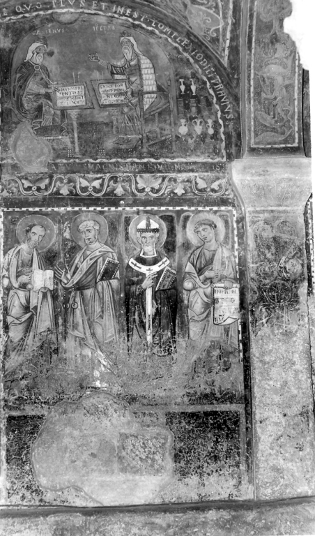 San Paolo, San Pietro, San Magno, San Giovanni Evangelista (dipinto) di Terzo Maestro di Anagni (sec. XIII)