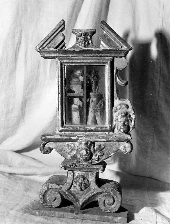 reliquiario - a tabella - ambito laziale (sec. XVIII)