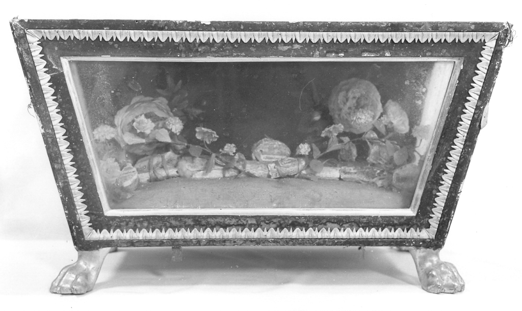 reliquiario a teca - a urna - ambito laziale (secc. XVIII/ XIX)