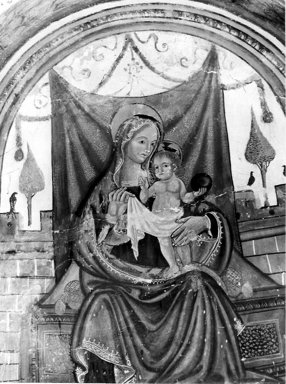 Madonna con Bambino in trono (dipinto) - ambito laziale (seconda metà sec. XV)