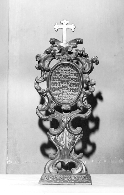 reliquiario - a ostensorio, serie - bottega romana (sec. XVIII)