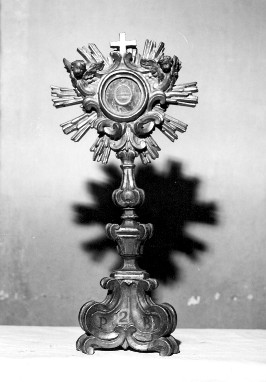reliquiario - a ostensorio - bottega laziale (prima metà sec. XVIII)