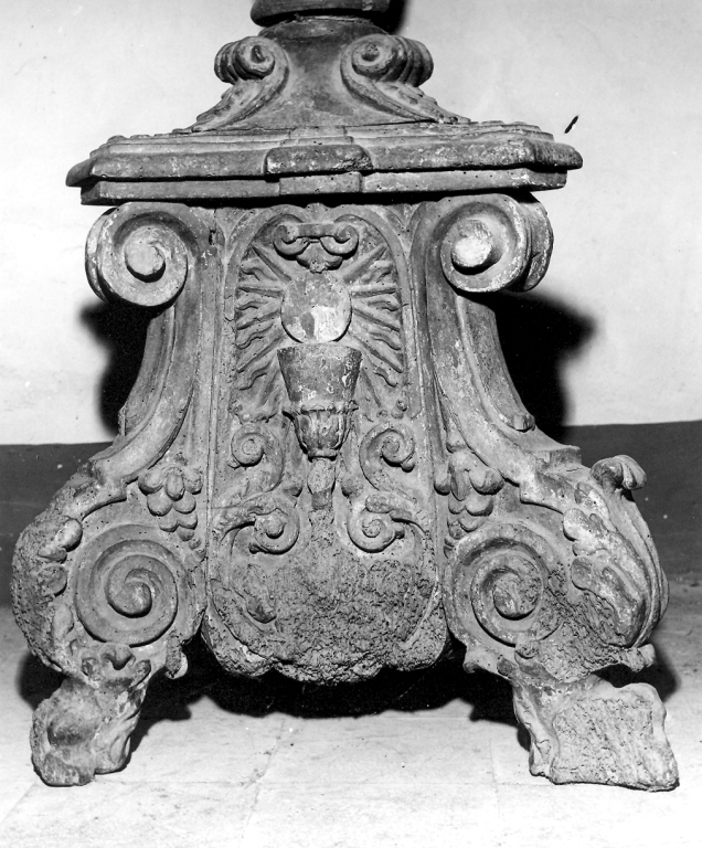 candelabro da chiesa - bottega romana (inizio sec. XVIII)