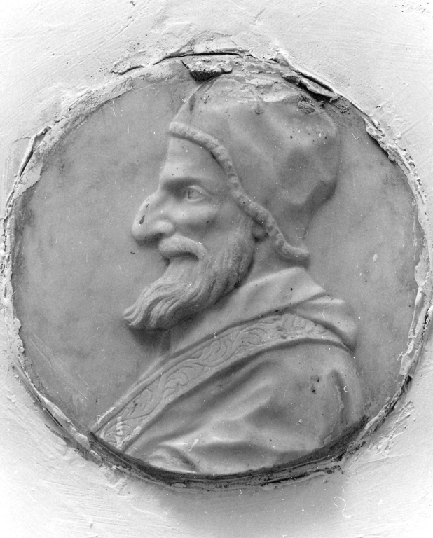 ritratto di papa Pio V (rilievo) - ambito laziale (secc. XVIII/ XIX)