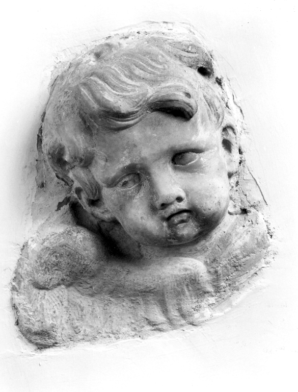 cherubino (rilievo, frammento) - ambito laziale (secc. XVIII/ XIX)