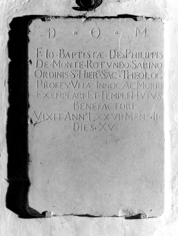 lapide tombale - ambito laziale (sec. XV)