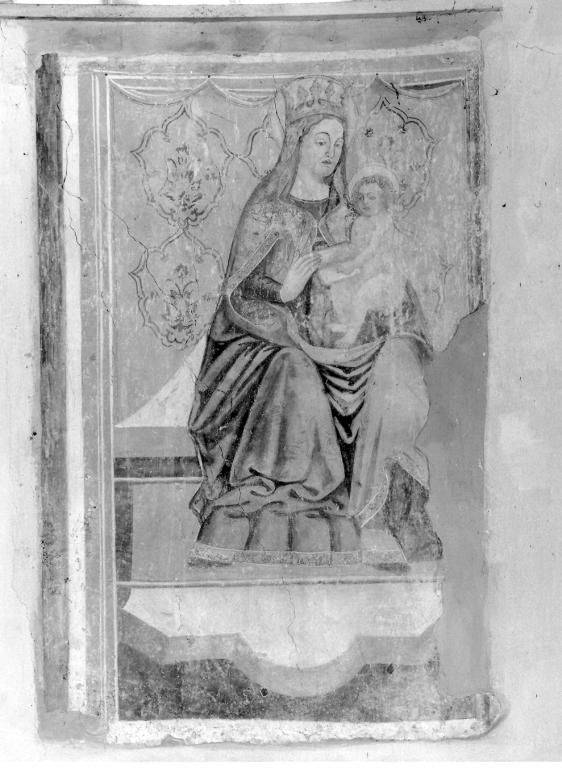 Madonna con Bambino in trono (dipinto) - ambito laziale (seconda metà sec. XV)