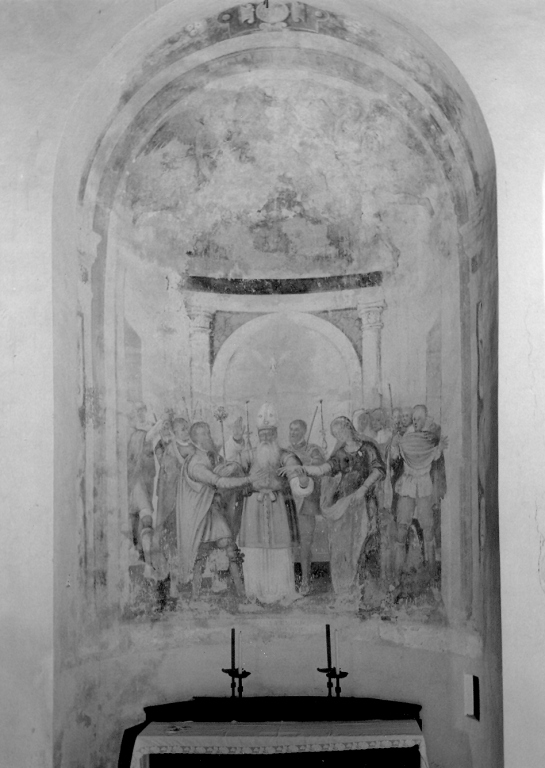 Sposalizio di Maria Vergine (dipinto) di Torresani Alessandro (attribuito) (sec. XVI)