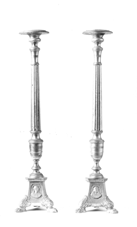 candeliere d'altare - bottega laziale (seconda metà sec. XVIII)