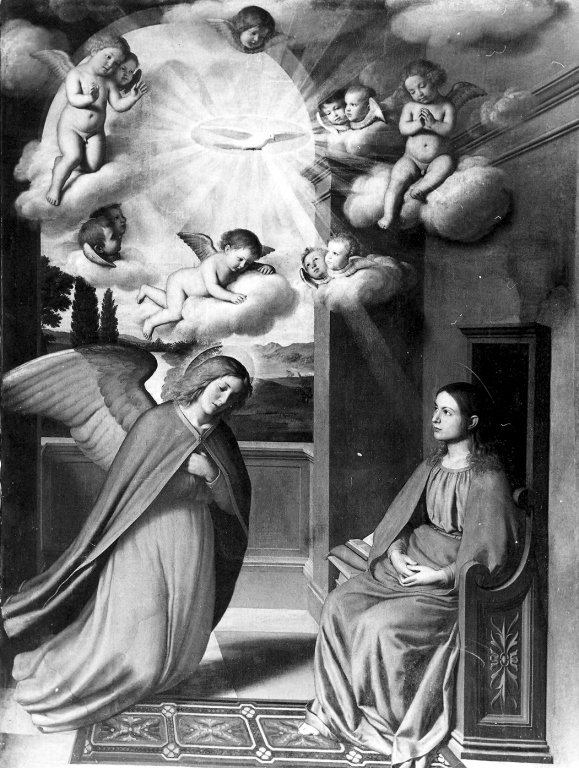 Annunciazione (pala d'altare) di Salvi Giovan Battista detto Sassoferrato (metà sec. XVII)
