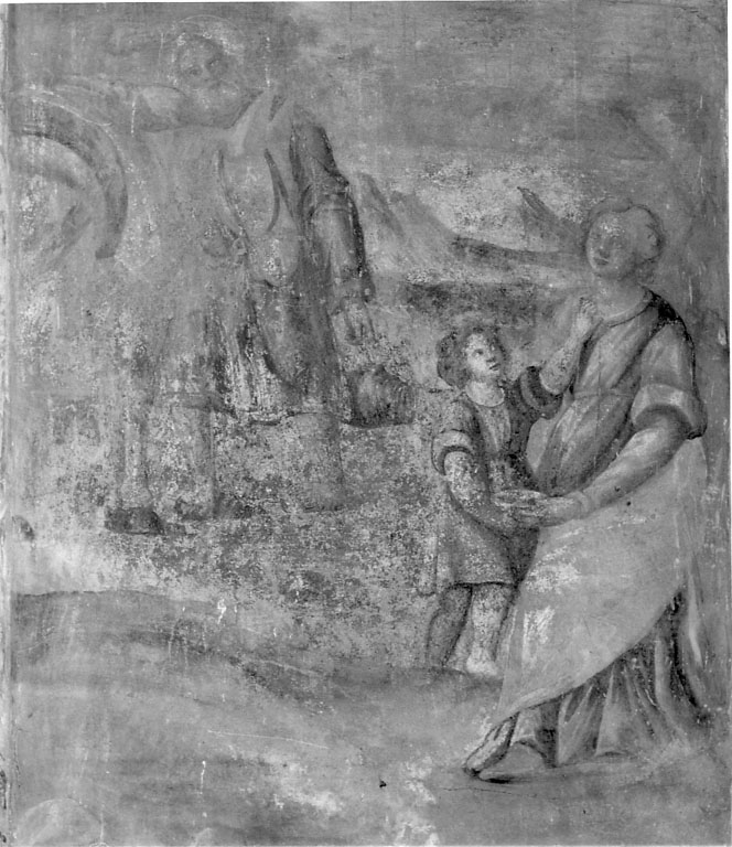riposo nella fuga in Egitto (dipinto) - ambito viterbese (inizio sec. XVII)
