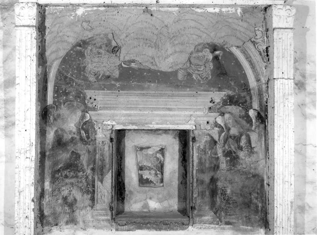 angeli adoranti il tabernacolo (dipinto) - ambito viterbese (seconda metà sec. XV)