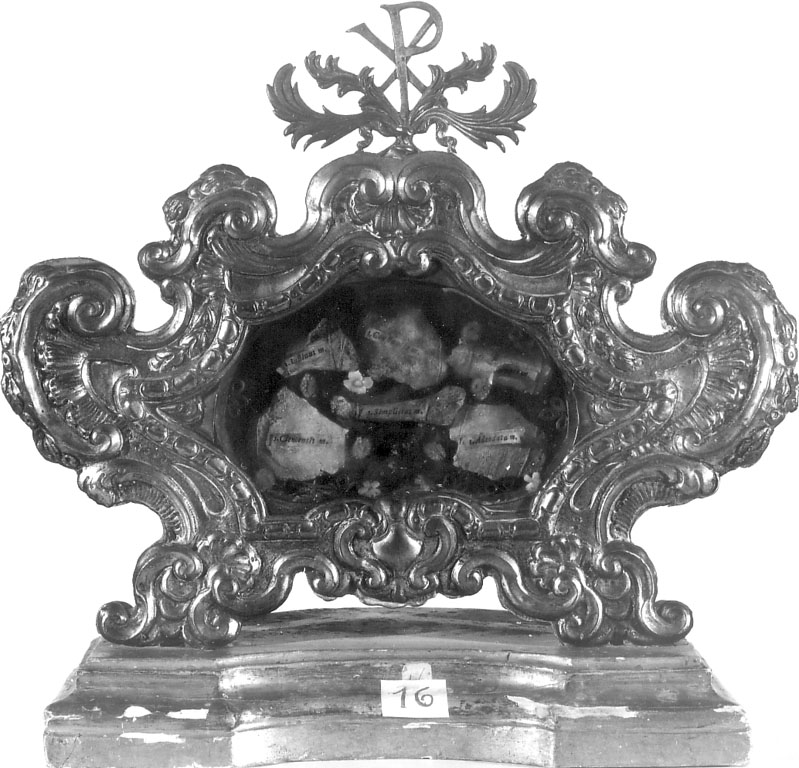 reliquiario - a ostensorio - ambito laziale (sec. XVIII)