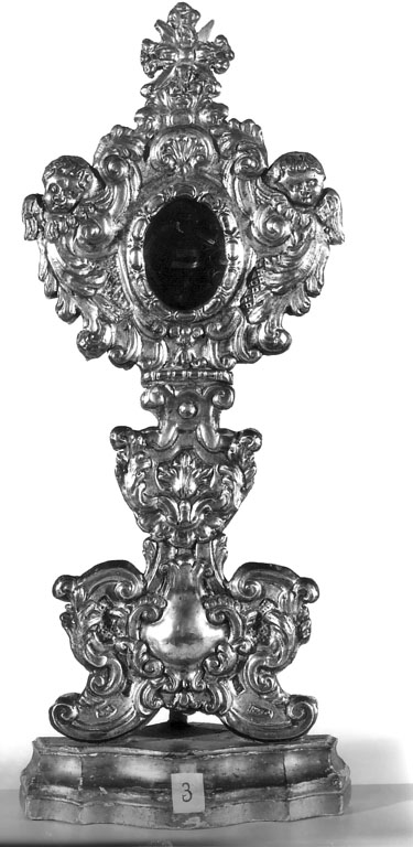 reliquiario - a ostensorio - ambito laziale (sec. XVIII)