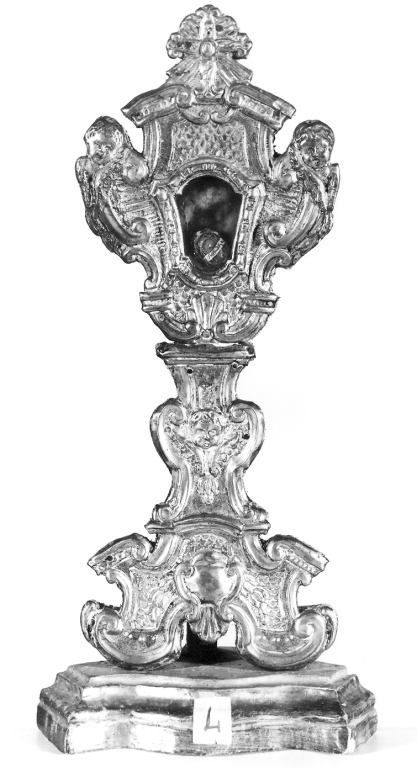 reliquiario - a ostensorio - ambito laziale (sec. XVIII)