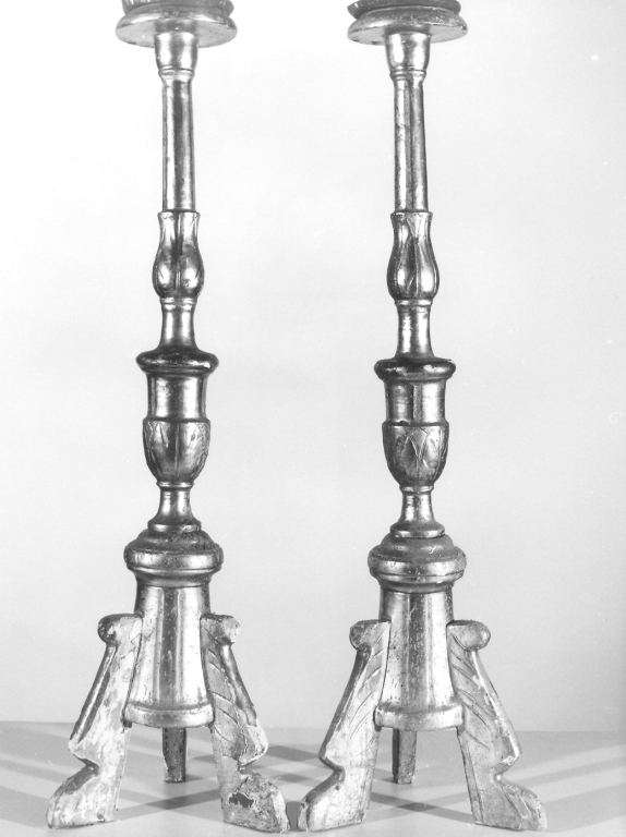 candeliere d'altare - ambito laziale (sec. XIX)