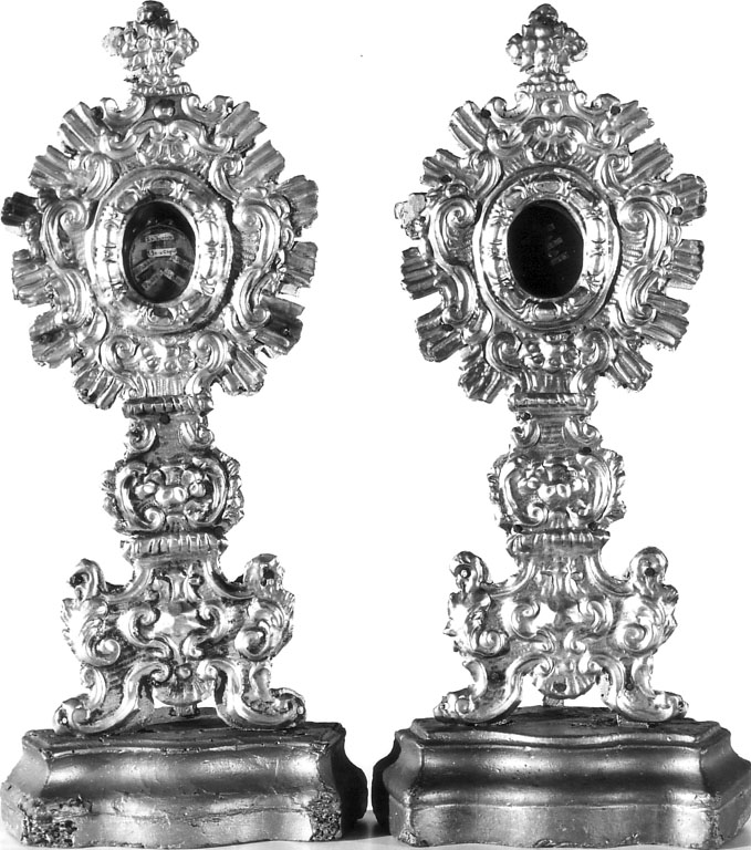 reliquiario - a ostensorio - ambito laziale (sec. XVIII)