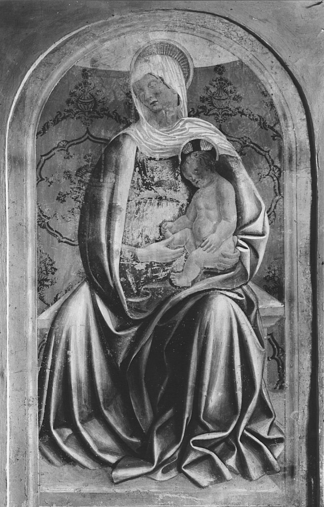 Madonna con Bambino (dipinto) di Maestro della Madonna di Alvito (attribuito) (sec. XV)