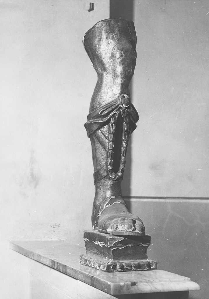 reliquiario antropomorfo - a gamba - ambito laziale (sec. XVII)