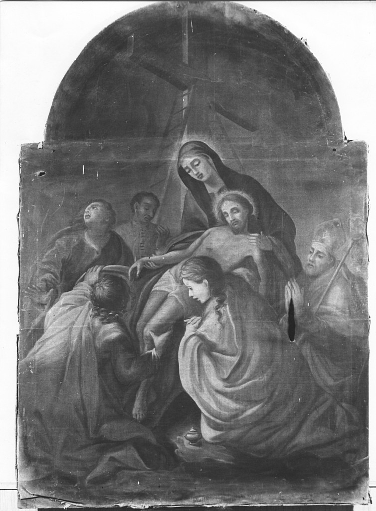 deposizione di Cristo dalla croce (dipinto) - ambito laziale (sec. XVII)