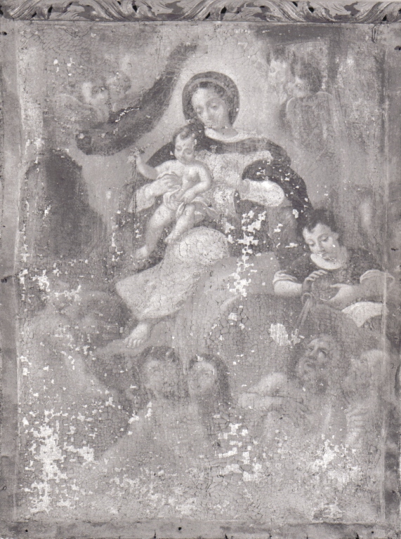 Madonna con Bambino e anime del purgatorio (dipinto) - ambito laziale (sec. XVIII)