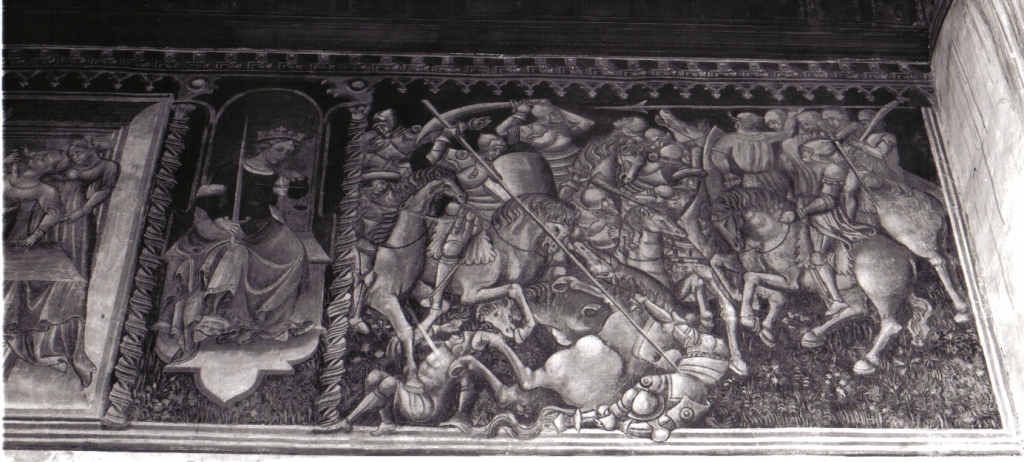 battaglia di Gabi (dipinto) di Bartolomeo di Tommaso da Foligno (scuola) (sec. XV)