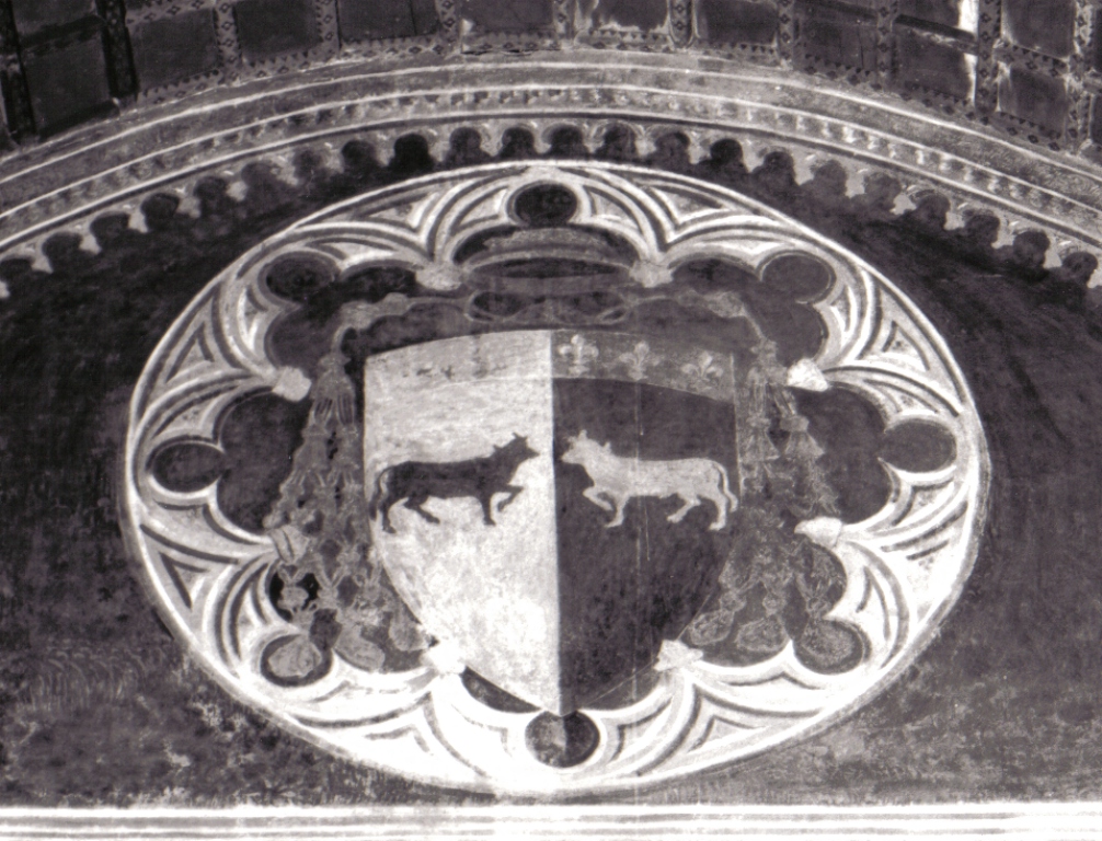 stemma del cardinale Giovanni Vitelleschi (dipinto) di Bartolomeo di Tommaso da Foligno (scuola) (sec. XV)